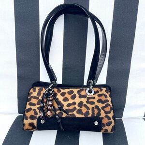 Stuart Weitzman Vintage Pony Hair Leopard Baguette